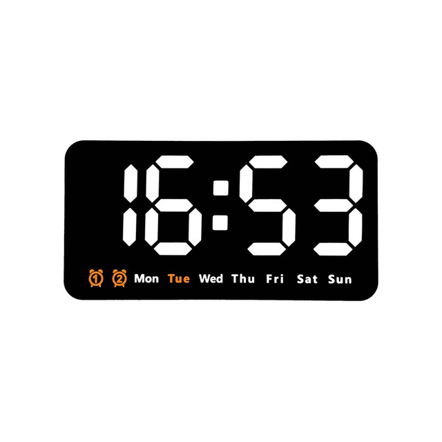 YIDA TIME New Arrival LED Digital Wall Clock Voice Control Bedside Table Clock Calendar Temperature