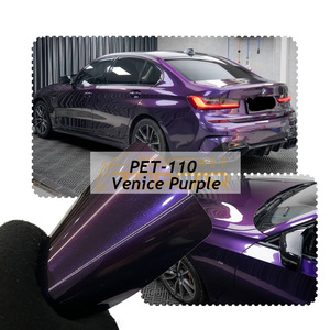 ฟิล์มไวนิลสำหรับห่อรถยนต์แบบเต็มตัวสีม่วงเคลือบเงาฟิล์มไวนิลสำหรับห่อรถยนต์สีม่วงตอนเที่ยงคืน - Product Image 1