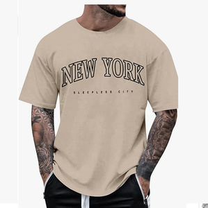 T-shirt vierge en gros Logo personnalisé O Neck Cotton Plus Size T-shirts pour hommes 100% coton de haute qualité T-shirts pour hommes de grande taille - Product Image 2
