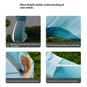 Vêtements de pluie modernes pour chien, imperméable intégral color-block à quatre pattes pour jours de pluie, tailles XS, petits <span class=keywords><strong>et</strong></span> moyens chiens, <span class=keywords><strong>Corgi</strong></span>, <span class=keywords><strong>Teckel</strong></span>, etc. - Product Image 5