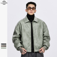 Tendance mode hiver : Vestes en cuir vintage américaines pour hommes, décontractées, amples, chaudes, grandes tailles, haute qualité