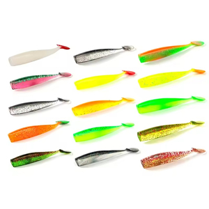 Leurre souple en PVC de 100 mm, 7,7 g, type Shad Worm, appât artificiel pour <span class=keywords><strong>truite</strong></span> et black-bass, pour rivière, lac, ruisseau, sans hameçons - Product Image 1