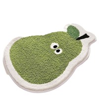 Tapis en fausse fourrure de cachemire imprimé numériquement à motifs fruités, absorbant l'eau, antidérapant, lavable à la main, style moderne et minimaliste, pour l'intérieur et l'extérieur