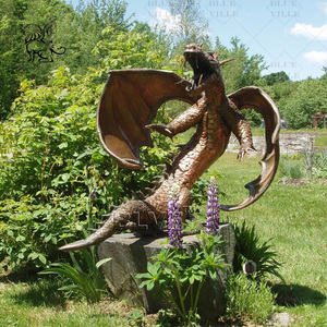 BLVE 공원 광장 장식 서양 스타일 대형 금속 황동 동물 조각 골동품 청동 용 동상 - Product Image 4