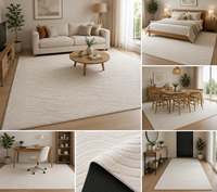 Tapis de luxe en jacquard tissé à la machine, doux, antidérapant, écologique, moderne, pour salon, chambre, lavable, décoration intérieure