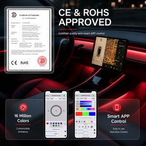 Kit Universale di Luci Ambientali LED Dinamiche 18 in 1 con Controllo App Intelligente per Atmosfera Interna Auto - Product Image 3