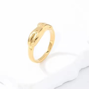 2025 Boutique mode conception abstraite en gros personnalisé bijoux en acier inoxydable plaqué or 18 carats anneau de corps humain - Product Image 1