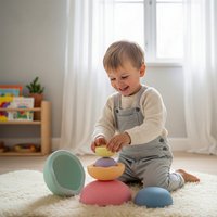 Pierres d'équilibre pour enfants, entraînement à l'intégration sensorielle, ensemble de mousse EPP, couleur macaron, jeu intérieur/extérieur, jouet éducatif