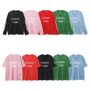 เสื้อเจอร์ซีย์คอวีทรงหลวมพิมพ์ลายดิจิทัลสไตล์สตรีทสำหรับคู่รักเล่นฮอกกี้น้ำแข็ง ผ้าโพลีเอสเตอร์/คอตตอน แห้งเร็ว ทรงหลวม ใส่ได้ทั้งชายและหญิง - Product Image 1