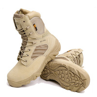 Bottes tactiques montantes pour hommes Delta Desert, imperméables, respirantes, écologiques, anti-odeurs, 100 % polyester, chaussures de randonnée