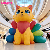 Modèle d'animaux gonflables Renard à neuf queues pour la décoration de fêtes et d'événements, ballon renard personnalisé, sculpture de renard SPH