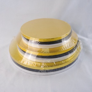 Ensemble de plateaux à gâteau ronds de 12 pouces, 4 couleurs personnalisables : noir, blanc, or, argent - Product Image 5