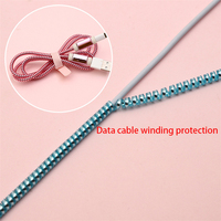 140cm coloré écouteur fil protecteur couverture USB données câble Protection manchon enrouleur pour iPhone charge fil protecteur