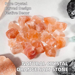 Cristaux de sel de l'Himalaya orange, grandes roches naturelles, pierres de guérison écologiques pour la décoration, le tumbling, la Wicca et le Reiki - Product Image 3