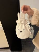 Nouvelle pochette à cordon en velours côtelé à motif de dessin animé, sac de rangement portable mignon de grande capacité, sac à main à cordon pour maquillage