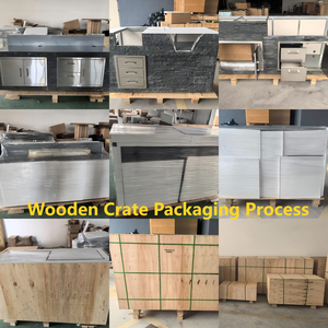 <span class=keywords><strong>Cucina</strong></span> Esterna Modulare in Acciaio Inox, Armadietti da <span class=keywords><strong>Cucina</strong></span> Resistenti alle Intemperie con Tetto a Controllo Remoto - Product Image 6