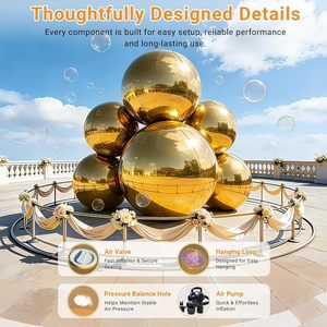 PVC Floating Inflatable Mirror Ball <b>Balloon</b> for Large Event Decorations-Waterproof Weather Resistant No Electricity Needed - Product Image 5