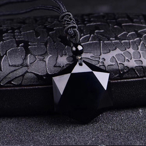 <strong>Black</strong> <strong>Obsidian</strong> Star Pendant <strong>Necklace</strong> with Vintage Geometric Design Rope Chain-Unisex Jewelry for Anniversary Occasions - Product Image 5