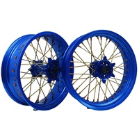 Ensemble de roues Supermoto CNC 7075-T6 anodisées de 17 pouces pour moto tout-terrain Surron YZ125 YZ250 YZ250F YZ450F, course hors route 125-450cc