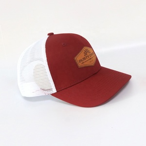 Chapeau d'été classique et décontracté pour hommes, meilleur marché, logo <span class=keywords><strong>en</strong></span> cuir, casquettes de camionneur 6 panneaux <span class=keywords><strong>en</strong></span> maille personnalisées pour l'extérieur, petit <span class=keywords><strong>lot</strong></span> personnalisé - Product Image 2