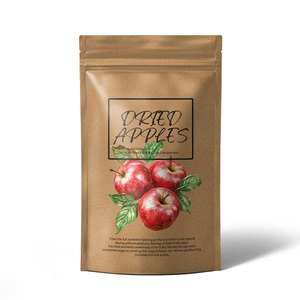 أكياس تغليف مايلر قائمة ذاتية الإغلاق من ورق كرافت بني قابلة لإعادة الغلق لتخزين الفواكه المجففة والموز - Product Image 2