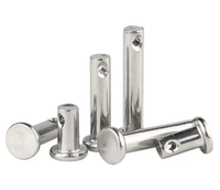 Goupille à tête plate en acier inoxydable M6, à pointe épaisse, en alliage de zinc, fixation DIN 1444, acier zingué, attache de carton, verrou de serrage