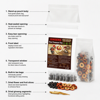 Teh Herbal Rasa Ginseng Lima Harta Karun Oem Blend untuk Pria, Meningkatkan Kekuatan & Kesuburan, Proses Mentah, Sachet Kemasan Besar, Teh Pelangsing