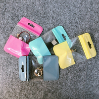 Mini pochette personnalisée avec logo, sacs en plastique polyéthylène de toutes les couleurs, petits sacs à fermeture éclair, sacs d'emballage transparents pour l'art des ongles