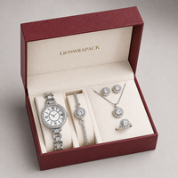 Coffret Cadeau Personnalisé LionwrapacK en PU pour Montres et Bijoux – Boîte à Rabat pour Montres de Couple, Bagues, Colliers et Bracelets