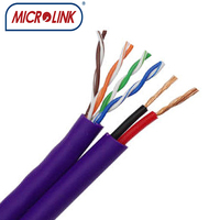 Câble réseau avec alimentation UTP FTP Cat5e Cat6 +2C pour câblage de caméra CCTV