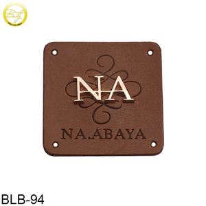 Di lusso a forma di fiore 3D etichette in pelle sintetica nome stampato <span class=keywords><strong>e</strong></span> pizzo decorazione per scarpe <span class=keywords><strong>e</strong></span> vestiti colore marrone Patch modello OEM - Product Image 5