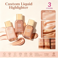 Highlighter liquide mat scintillant le plus vendu pour le visage et le corps, marque privée, végan, longue tenue, waterproof, vente en gros