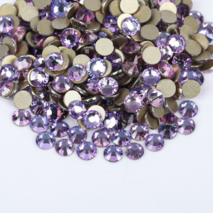 Strass en verre doré SS6-SS30, cristal AB, non thermocollants, haute qualité, pierres plates pour nail art, bricolage et décorations - Product Image 3