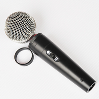 MAIAO NO10 Microphone à Condensateur Classique en Métal DIY, Boîtier Vide Noir avec Grille Argentée pour Assemblage de Microphone
