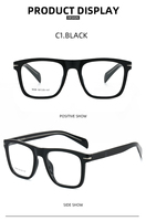 Monture de lunettes optiques carrées classiques ultralégères 2026 pour hommes en métal – Collection Business CP
