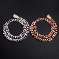 Chaîne cubaine de luxe 15 mm, nouveau design, style hip-hop, certifiée GRA, en argent S925, forme lune, entièrement pavée de moissanite