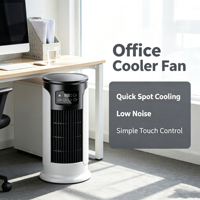 Ventilateur Rafraîchisseur d'Air Portable Autonome Silencieux avec Humidificateur à Brume, 3 Lames, 6 Vitesses Réglables, USB, pour Bureau, Vente en Gros