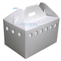 Boîte de manutention creuse en PP, conteneur pliable en plastique ondulé avec poignée et trous de ventilation latéraux