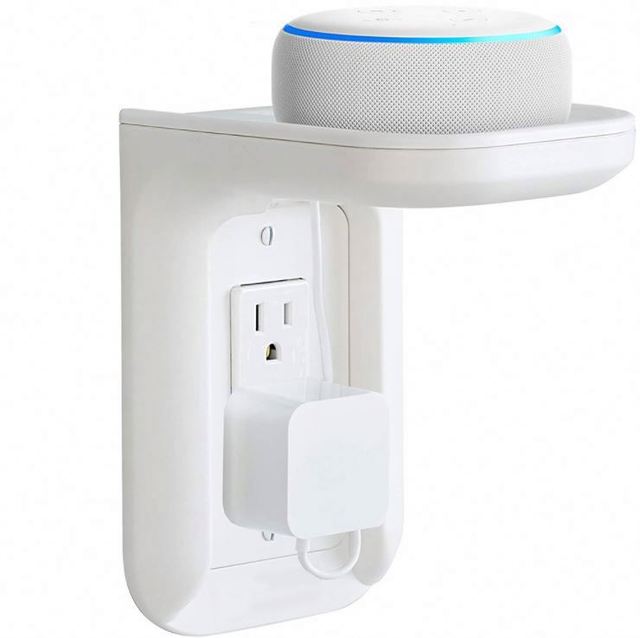 Outlet Shelf Wall Holder Standard Vertical Duplex Decorative Outlet Space Saving Smart Home Speakers Anything up to 10lbs