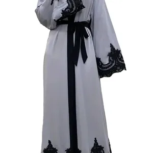 6079 2024 baru poliester penjualan terbaik desain indah modern lengan panjang abaya femmes jubah musulmane pakaian pesta