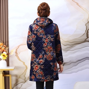 Multi Floral Pattern Options Grandma Coat Keep Warm Women Pull Coat Long Style Oversized Flora Coat for Women - Product Image 5