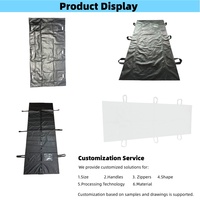 Sac pour cadavre en PVC jetable, imperméable, anti-fuite, avec fermeture éclair et poignées