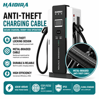 Chargeur rapide pour véhicules électriques HAIDIRA 60-480 kW DC avec câble antivol sécurisé et double connecteur