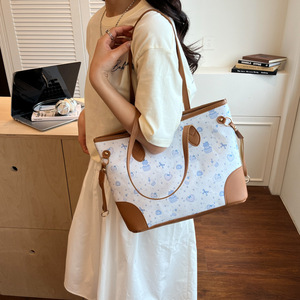 Bolso de Mano de PU de Gran Capacidad para Mujer, Primavera 2026, Nuevo Bolso de Hombro Minimalista a la Moda, Bolso Tote con Estampado Lindo para el Trabajo, Cierre de Cremallera - Product Image 4