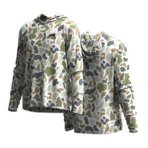 เสื้อฮู้ดดี้และเสื้อเชิ้ตตกปลาลายพรางพิมพ์ลายตามสั่งขายส่งสำหรับผู้ชาย UPF 50 กันน้ำ ระบายอากาศ แห้งเร็ว ป้องกันรังสียูวี - Product Image 6