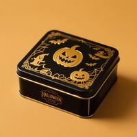 Nouveau pot cadeau personnalisé pour Halloween boîte en fer blanc en forme de pot à bonbons boîte cadeau créative d'emballage en métal pour enfants