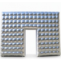 Tente cube gonflable géante en PVC argenté de 1113x13FT pour événements et fêtes