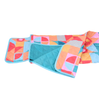 Vente en gros de couvertures de pique-nique pliables imperméables en coton PE imprimé coloré et tapis de plage d'extérieur avec sac de transport, pour 1-2 personnes, utilisable en 3 saisons
