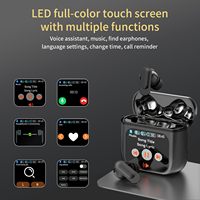 Écouteurs TWS SE60 2025 A9 Pro ANC ENC avec écran tactile LCD, véritablement sans fil, avec suppression du bruit, écouteurs sportifs