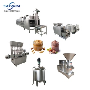Ligne de production automatique de beurre de cacahuète, ligne industrielle de transformation de beurre de noix, ligne de fabrication de pâte <span class=keywords><strong>d</strong></span>'<span class=keywords><strong>amande</strong></span>, de noix de cajou, de sésame et de maïs <span class=keywords><strong>en</strong></span> acier inoxydable - Product Image 1